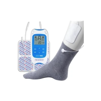 Image of TensCare Perfect TENS Clinically Proven Device for Pain Relief of The Back, Hip, Leg, Arm Aswell as Arthritis and Sciatica Includes Sock in Foot Large Size