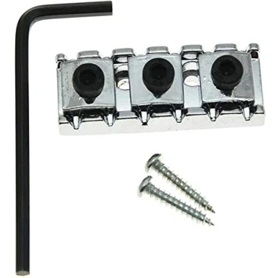 Image of Chrome R3 Guitar Locking Nut 43mm String Lock Fits Floyd Rose Tremolo Bridge