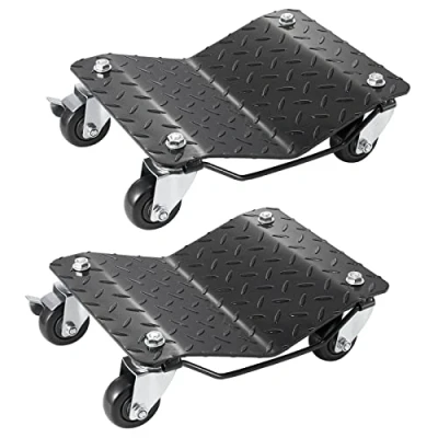 Image of VEVOR Wheel Dolly, 1360 kg Car Dollies, Dolly Tire Stake Set of 2 Piece, Heavy duty Moving Cars, Trucks, Trailers, Motorcycles, and Boats
