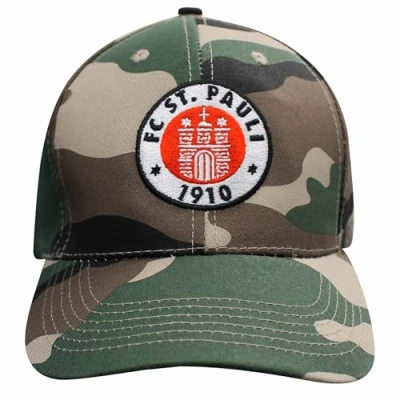 Image of GIFTS 4 ALL Official St Pauli Crest Baseball Cap, Adults Football Fußball Fans Camouflage Design Cap