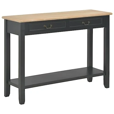 Image of XGWKCNV Tables Console Table Black 110x35x80 cm Wood Accent