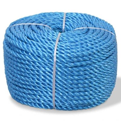 Image of vidaXL Twisted Rope Polypropylene 12 mm 100 m Blue