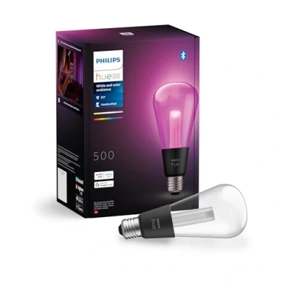 Image of Philips Hue Lightguide ST70 Edison Smart Bulb, White and Color Light, Bluetooth Compatible, Voice Control with Alexa, Apple Home &amp; Google Assistant