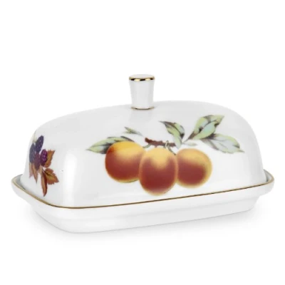 Image of Royal Worcester Evesham Gold Covered Butter Dish