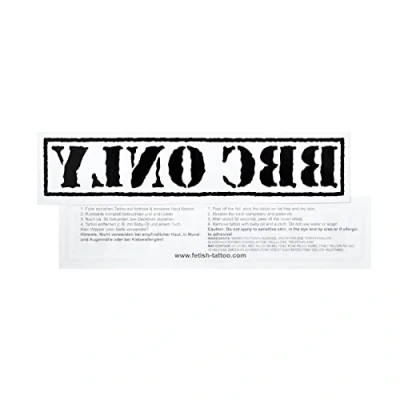 Image of Tattoodrucker BBC Only Stamp tattoo Writing in black Temporary body (2 x Tattoo)