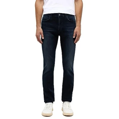 Image of MUSTANG Men&#039;s Vegas Slim Jeans, Blue, 33 W/36 L