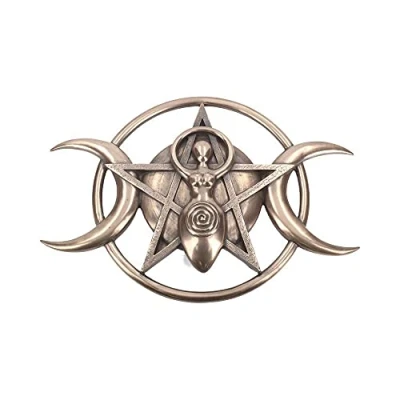 Image of Nemesis Now Triple Moon Goddess Plaque 30cm, Polyresin, Bronze