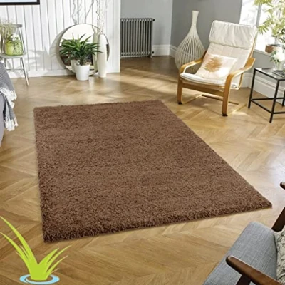 Image of Wadan 80x150cm Mocha Shaggy Rugs Living Room 5mm Thick Pile Extra Large Small Medium Rectangular Size Soft Touch Area Non Shedding