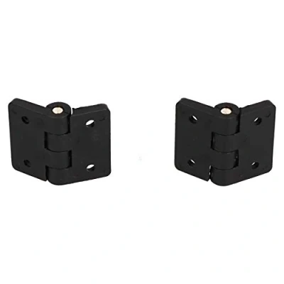 Image of 2 Pack Black Polymide Hinge Reinforced Plastic 40x48mm Italian Made Industrial