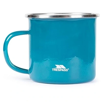 Image of Trespass Enamel Stainless Steel Camping Travel Mug Compact 450ML Rosen
