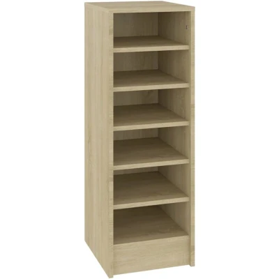 Image of vidaXL Shoe Cabinet Sonoma Oak 31.5x35x90 cm Engineered Wood