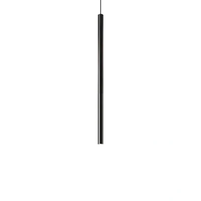 Image of Ultrathin Integrated LED Slim 40cm Pendant Ceiling Light Matte Black 1150Lm 3000K