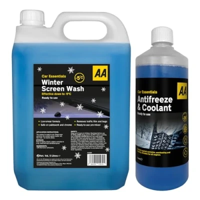 Image of AA Antifreeze and Coolant 1 Litre Effective down to 36C with 5 Wintre Screenwash 5C