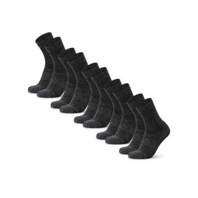 Image of DANISH ENDURANCE Walking Socks Merino Wool Lightweight, Anti Blister Hiking Socks, Breathable Trekking for Men &amp; Women, Unisex, 5 Pack Dark Grey 3