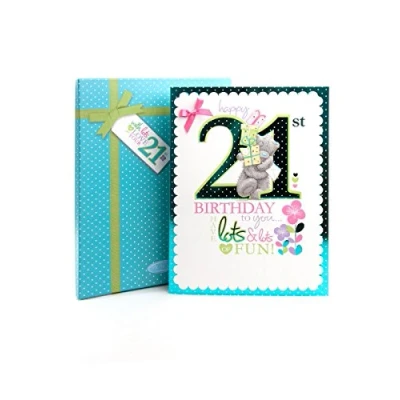 Image of 21st Birthday Luxury Me to You Bear Boxed Card