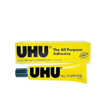 Image of UHU all purpose adhesive clear glue 33ml tube better value than the 35ml version!