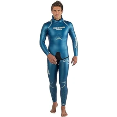Image of Cressi Men&#039;s Man Wetsuit, Blue Metallized, Large/Size 4
