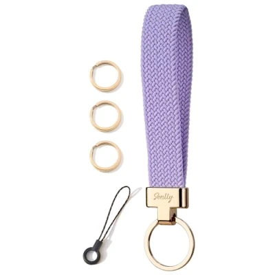 Image of SENLLY Wristlet Lanyard, Stretchy Keychain Holder, Original Elastic Anti Drop Design Keyring