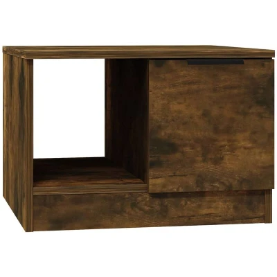 Image of vidaXL Coffee Table Smoked Oak 50x50x36 cm Engineered Wood