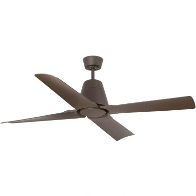 Image of Typhoon Brown Ceiling Fan 4 Blades 130cm Ip44