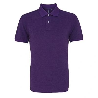 Image of Asquith &amp; Fox Mens Plain Short Sleeve Polo Shirt (Orchid) Multicolour Cotton Size Small