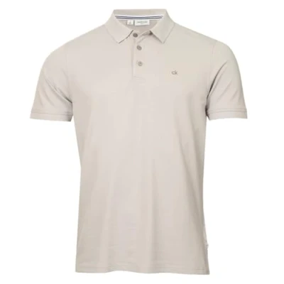 Image of Calvin Klein Mens Campus 3 Button Polo Shirt Silver XXXXXL