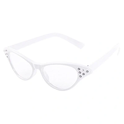 Image of 1950&#039;s Rock &#039;n&#039; Roll Grease Style Fancy Dress Party Glasses (White Clear)