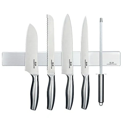 Image of Magnetic Knife Strips, Stainless Steel Holder for Wall, 16 Inch Strip Kitchen Utensil Organizer