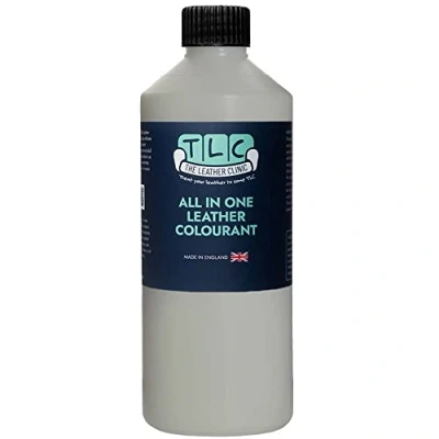 Image of The Leather Clinic All in One Colourant Self Seal Dye Repair Paint Recolour Furniture, Sofas, Car Seats (Light Grey, 500ml)