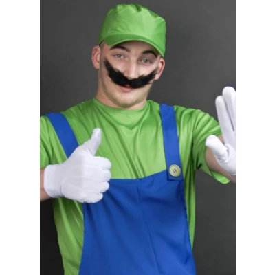 Image of Black Super Mario Luigi Style Fake Moustache