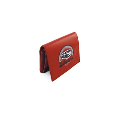 Image of BRISA VW Collection Volkswagen Retro Vintage Money Bag Purse Wallet Made of Tarpaulin with T1 Bus Campervan Design (Vintage/Red)