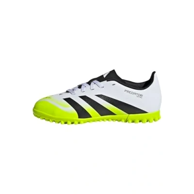 Image of adidas Predator Club Turf Football Boots Kids, Cloud White/Core Black/Lucid Lemon, 1 UK Child