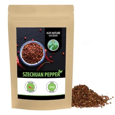 Image of Whole Szechuan pepper (200g, 7oz), 100% natural pepper, green peppercorns without additives, vegan Timut