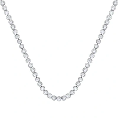 Image of RADLEY Womens Silver Plated Stone Set Cubic Zirconia Tennis Necklace