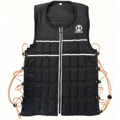 Image of Hyperwear Hyper Vest Elite Weighted Thin Adjustable 10lbs for Men or Women, Durable Cordura Fabric, Reflective Trim, and Shock Cord Side Lacing (10, Medium)