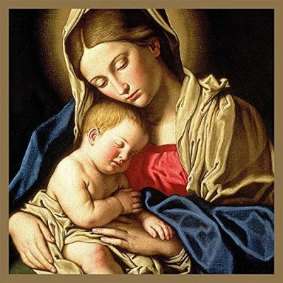Image of Museums &amp; Galleries Pack of 5 Christmas Cards &#039;Madonna and Sleeping Child&#039; Traditional from the Masterpieces Range