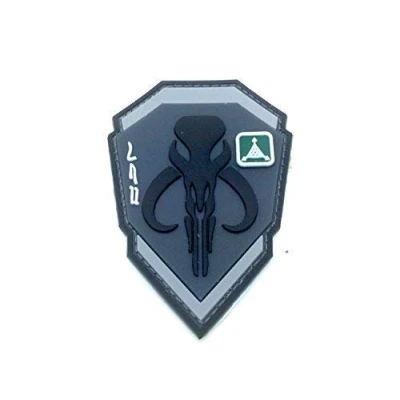 Image of Bounty Hunter Boba Fett Mandalorian Bantha Skull 3D PVC Paintball Patch