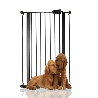 Image of Bettacare Extra Tall Pressure Installed Premium Pet Gate, 68.5cm 75cm, Matt Black, Fit Stair Gate for Dog, Safety Barrier Puppy, Easy Installation