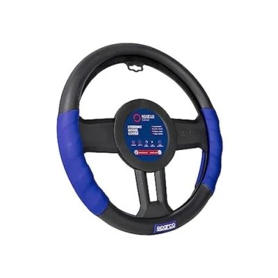 Image of SPARCO SPC1100L Steering Wheel Covers Blue Black