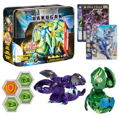 Image of BAKUGAN &#039;Legends&#039; 2023 Baku Tin, Metal Storage Box with Exclusive Fusions Gargonoid x Webam and Another Surprise Ball, for Ages 6 Up