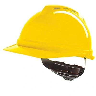 Image of MSA V GARD 500 Vented Safety Helmet Hard Hat MSAGV4 Colour=Yellow