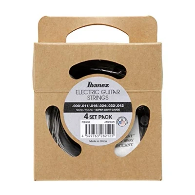 Image of Ibanez PIEGS6 Electric Guitar Strings 4 Set Pack, Nickel Wound