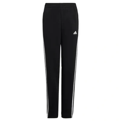 Image of adidas Unisex Kids Essentials 3 Stripes Fleece Pants, Black/White, 7 8 Years