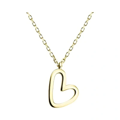 Image of Sofia Milani Women&#039;s Necklace 925 Silver Gold Plated Heart Pendant N0486