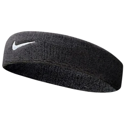 Image of Nike Men&#039;s Swoosh Headband, Black/White One Size