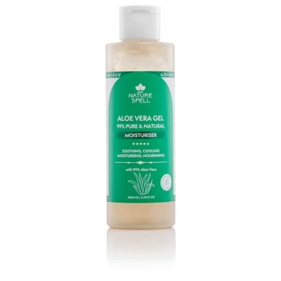 Image of Nature Spell Aloe Vera Gel, 99% Pure &amp; Natural, 200 ml, For All Hair And Skin Types, Made In The UK