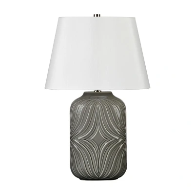 Image of Muse Grey 1 Light Table Lamp Grey, E27