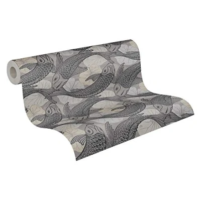 Image of Japanese Wallpaper Metropolitan Stories 2 A.S. Création Non Woven 10.05 m x 0.53 Beige Grey Black Made in Germany 378593 37859 3