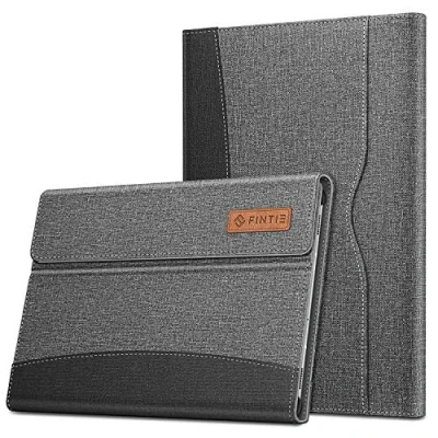 Image of FINTIE Case for Samsung Galaxy Tab S6 10.5&quot; 2019 (SM T860 / SM T865), [Supports S Pen Wireless Charging] Multiple Angle Portfolio Business Cover with Pocket Auto Sleep/Wake, Denim Grey