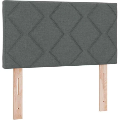 Image of vidaXL Headboard Diamond Blocks Design Dark Grey 80 cm Fabric